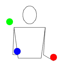 Трюк 441 с цветными мячиками