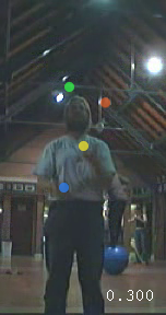 Йохан Восс, жонглирование в спортивном павильоне Cryfields